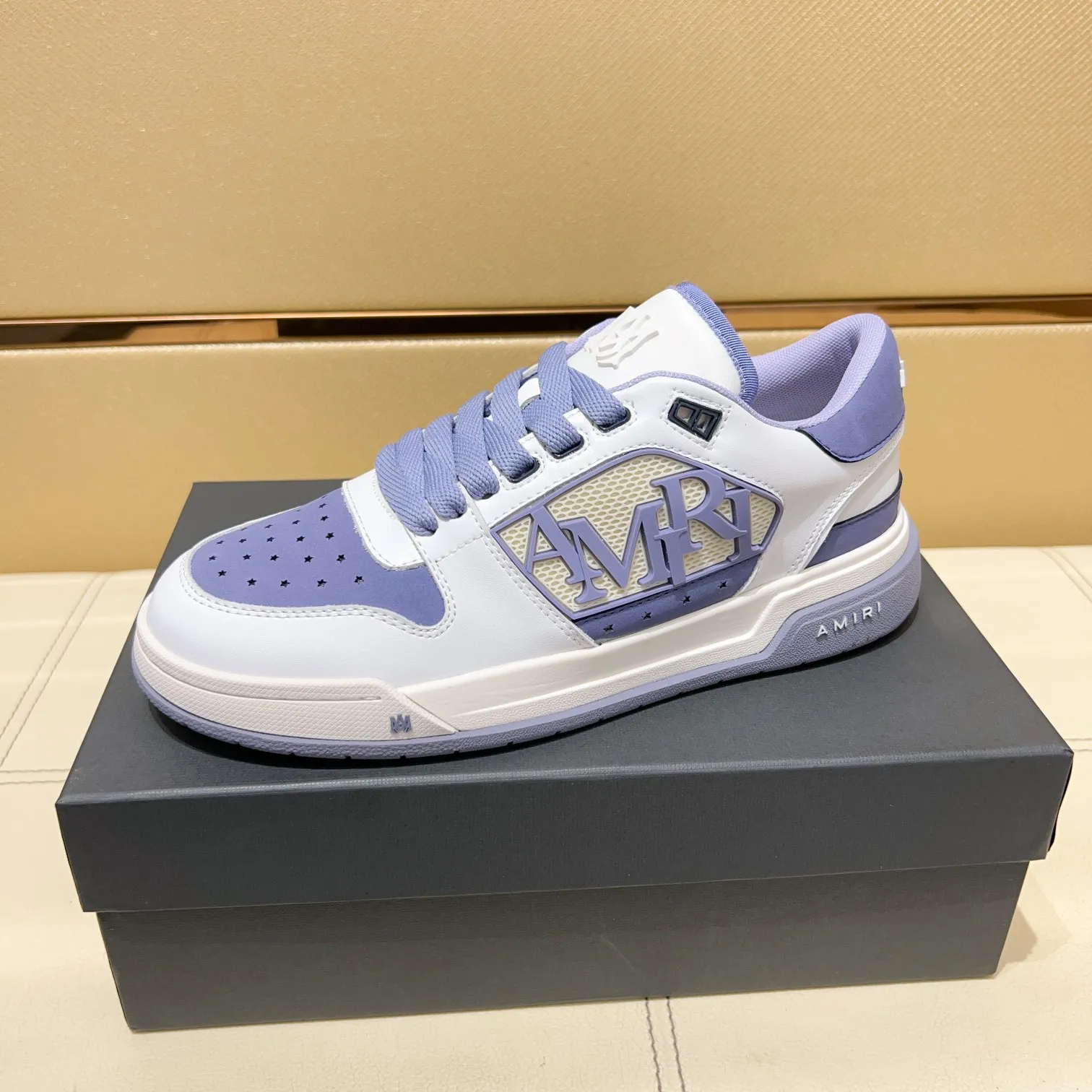 Men's men's shoes 💰500 [New style] 🌲🌲 Amiri - New Amiri trendy shoes, low-top casual sports shoes, the same style as celebrities, made of selected cowhide stitching, original outsole, comfortable on the feet, high-end workmanship, welcome to buy Size: 39-45 (customized for 46)
